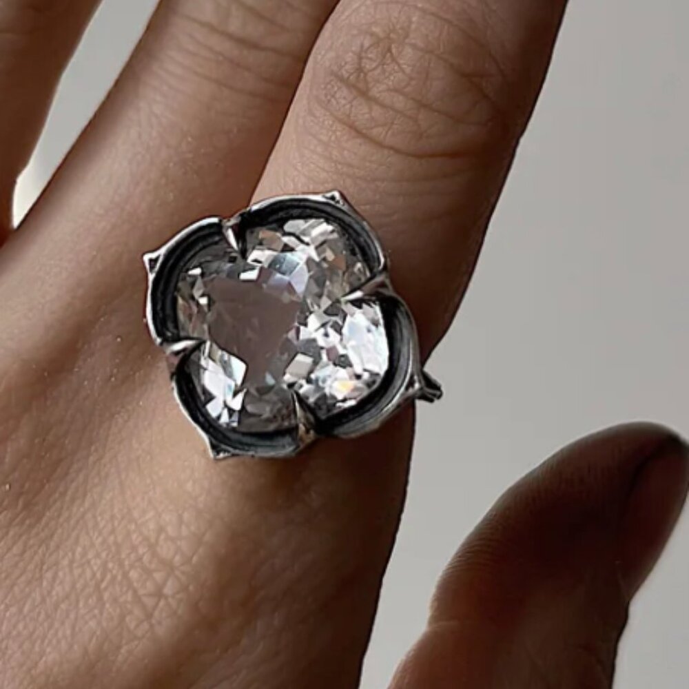 Ecclesia II ring white topaz size 8 $310